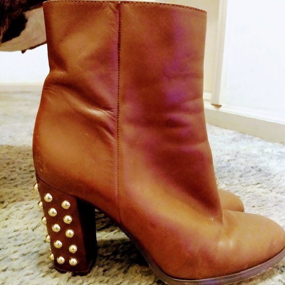 Michael Kors Linden Bubblestud Bootie Mocha Brown size 8 - Picture 1 of 5